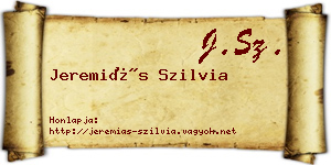 Jeremiás Szilvia névjegykártya