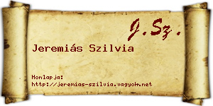 Jeremiás Szilvia névjegykártya