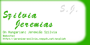 szilvia jeremias business card